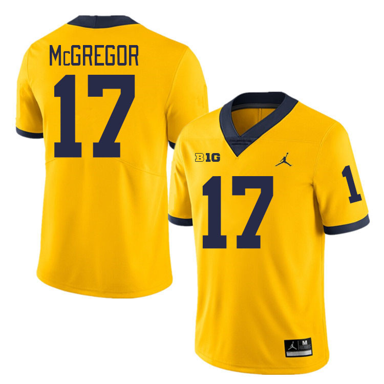 Braiden McGregor Michigan Jersey,Michigan Wolverines #17 Braiden McGregor Jersey Youth-Maize